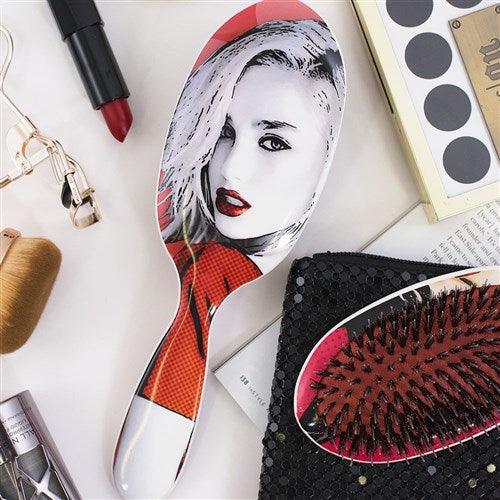 Brushworx Artists and Models Cushion Hair Brush Big Red