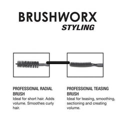 Brushworx Styler Small 25mm Bottle Hair Brush - Black