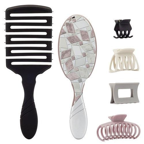 Wet Brush Pro Graphic Monochrome Style Detangling Kit