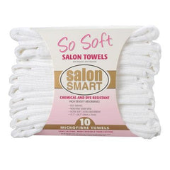 Salon Smart So Soft Microfibre Salon Towels White 10 pk
