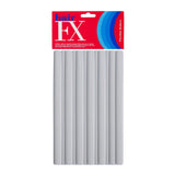 Hair FX Long Flexible Rollers - Grey, 12pk