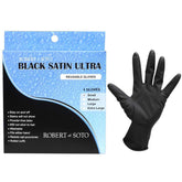 Robert de Soto Black Satin Ultra Reusable Gloves Small 4 Pack