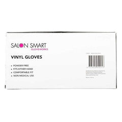 Salon Smart Vinyl Gloves Black Small 100 pk