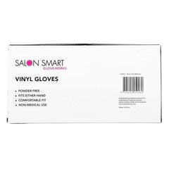 Salon Smart Vinyl Gloves Black Medium 100 pk