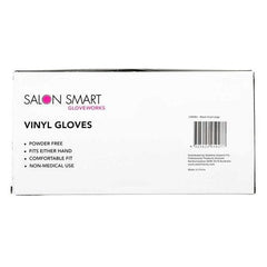 Salon Smart Vinyl Gloves Black Large 100 pk