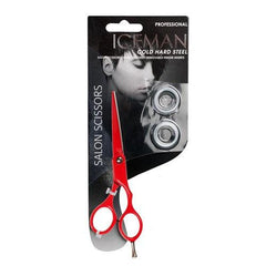 Iceman Retro 5.5" Hairdressing Scissors Red