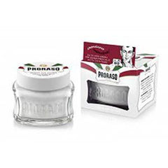 Proraso Pre & After Shave Cream - Sensitive Green Tea & Oatmeal (White) 100ml.