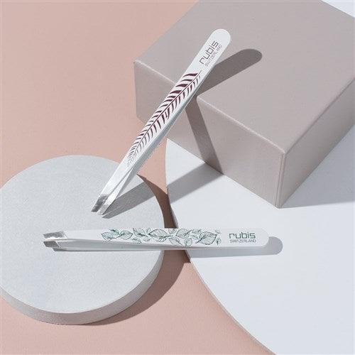 Rubis Slant Tweezer White Leaves