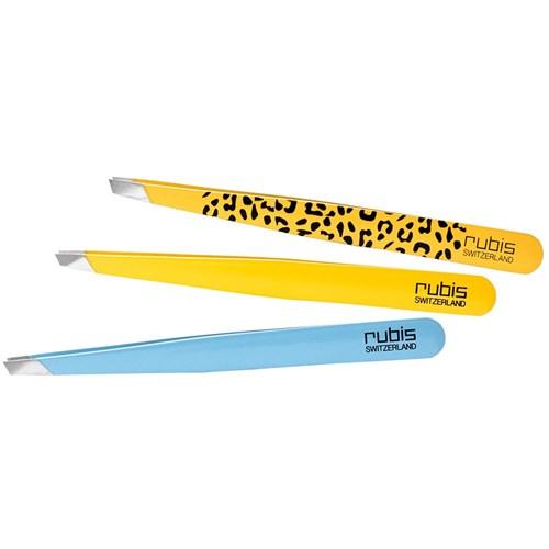 Rubis Slant Tweezer Yellow Leopard