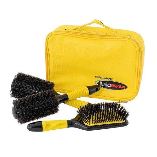 BaBylissPRO Italia Brava Brush Kit Yellow - 3pc.