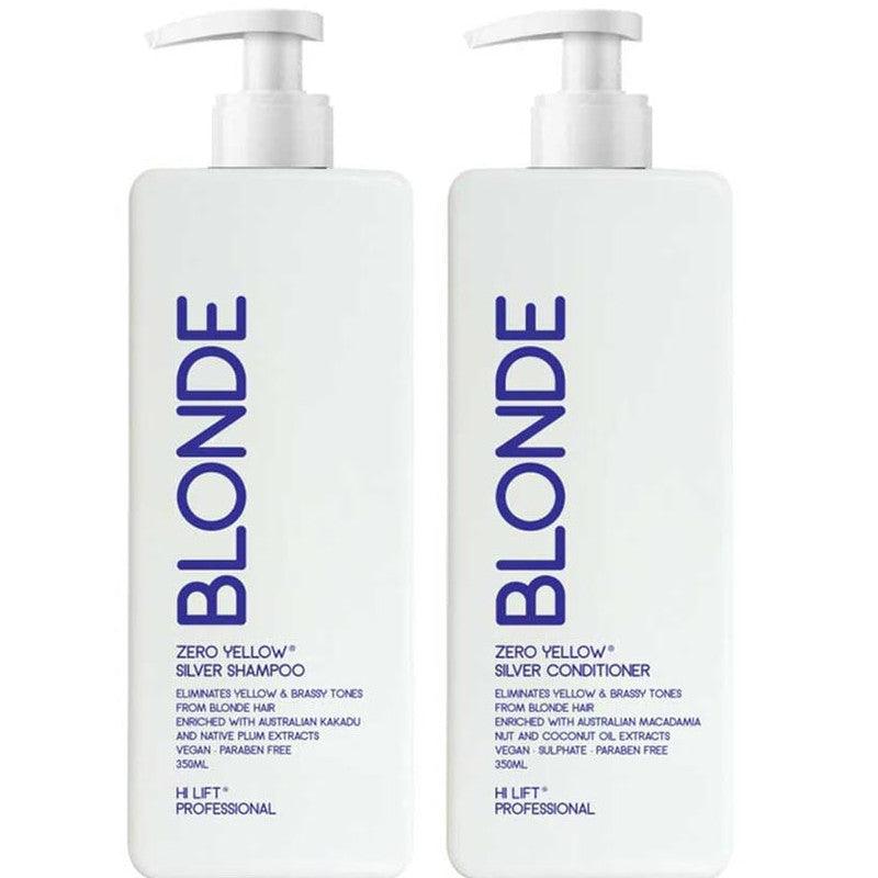 Hi Lift True Blonde Zero Yellow Pure Silver Shampoo and Conditioner bundle 350ml.