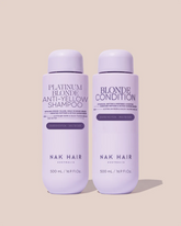 NAK Platinum Blonde Shampoo and Blonde Condition Deluxe Size Duo 500ml Limited Edition
