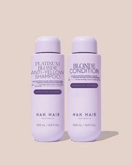 NAK Platinum Blonde Shampoo and Blonde Condition Deluxe Size Duo 500ml Limited Edition