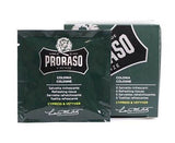 Proraso Cologne Wipes Cypress and Vetiver (6 Sachets).
