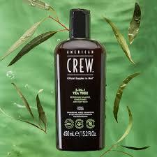 American Crew 3 in 1 Tea Tree Shampoo Conditioner Body Wash 450ml
