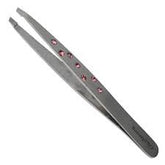 BeautyPRO Dazzle Me Pink Crystal Slant Tweezer