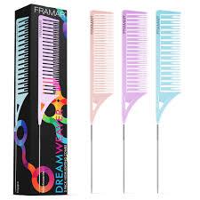 Framar Dreamweaver Highlighting Tail Combs 3 pack Pastel