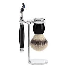 Muhle SOPHIST 3 Piece Shaving Set Black Resin