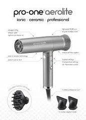 Pro One Aerolite Hair Dryer Titanium