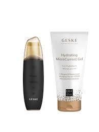 GESKE MicroCurrent Skin Scrubber Black And Gel Bundle