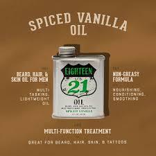 18 21 Man Made Beard & Hair Oil- Spiced Vanilla 2oz