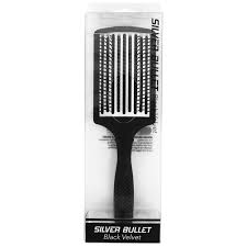 Silver Bullet Black Velvet Ceramic Paddle Hair Brush