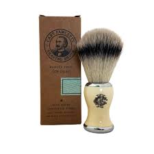Captain Fawcett Badger Free Shaving Brush with Faux Ivory Handle