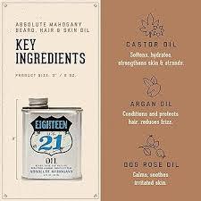 18 21 Man Made Beard & Hair Oil- Absolute Mahogany 2oz