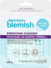 Bye Bye Blemish Dissolving Cleanser Sheets Pack of 50