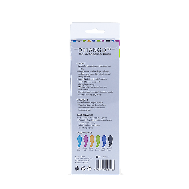 Detango The Detangling Brush Midnight Black