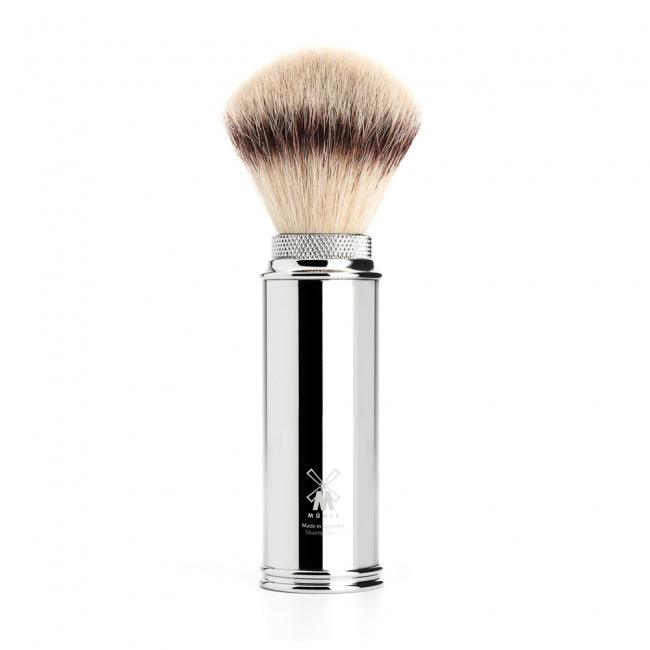 Muhle Traditional M20 Silvertip Fibre Travel Brush-Metal