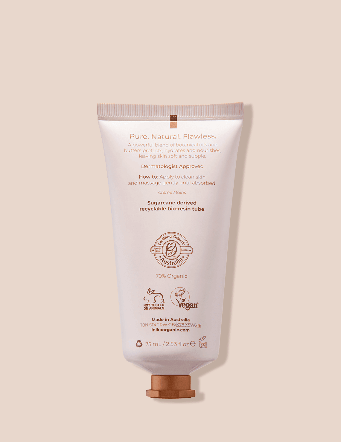 INIKA Phytofuse Renew Avocado Hand Cream 75ml.