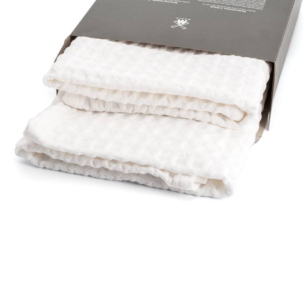 Muhle Pure Cotton Waffle Shaving Towels Pack 2