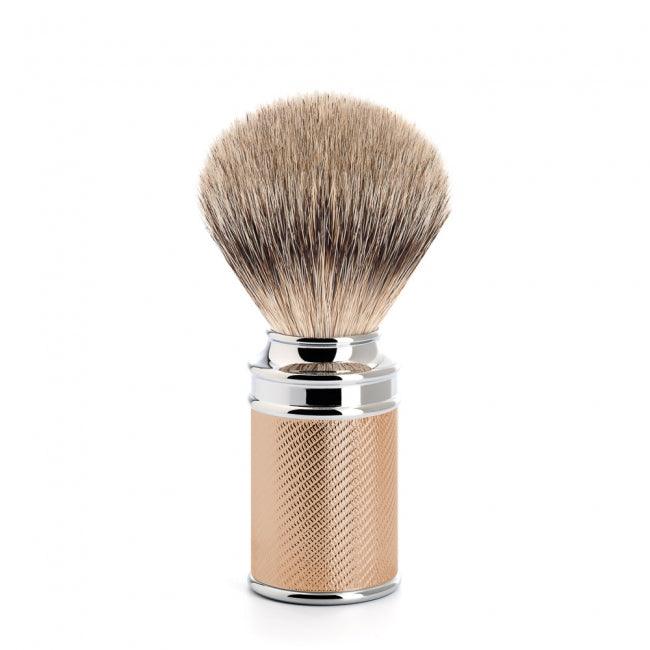 Muhle Traditional 31M89 Silvertip Fine Badger Brush Chrome Plated Rose Gold Metal