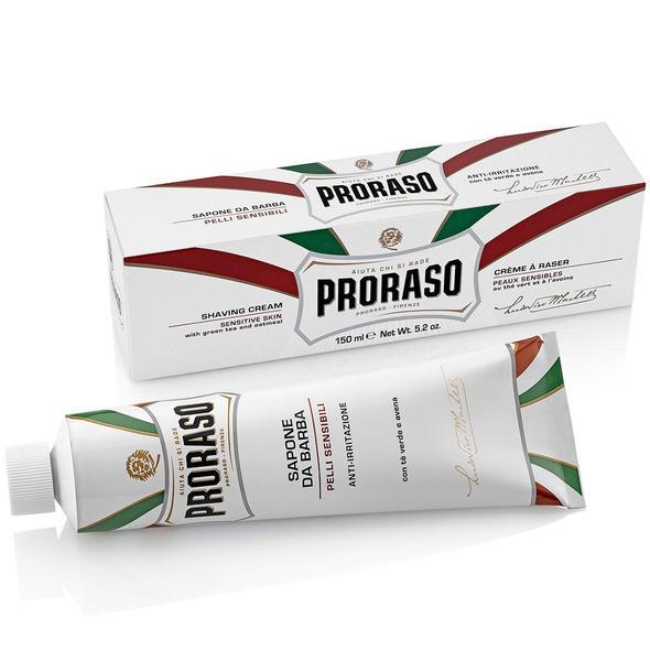 Proraso Shaving Cream Tube Sensitive Green Tea & Oatmeal (white) 150ml
