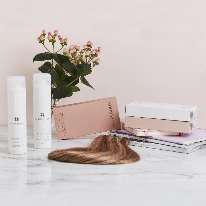 Showpony 20" Weft Human Hair Extensions (No Clips) Mid Brown