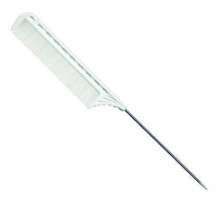 YS Park 112 Fine Tooth Metal End Comb White