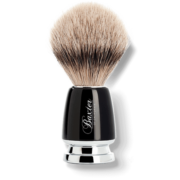 Baxter of California Black Silver Tip Badger Hair Shave Brush