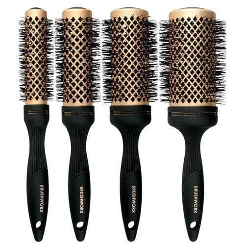 Brushworx Gold Ceramic Hot Tube Hair Brush 70mm Extra Large