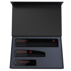 Bossman Set of 3 Acetate Beard Mustache Hair Combs