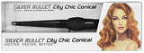 Silver Bullet City Chic Large Ceramic Conical Curling Iron 19mm 32mm