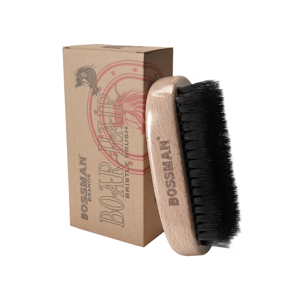 Bossman Hand Held Boar & Nylon Bristle Brush