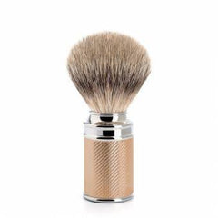 Muhle Traditional M89 Silvertip Fibre Brush Chrome Plated Rose Gold Metal