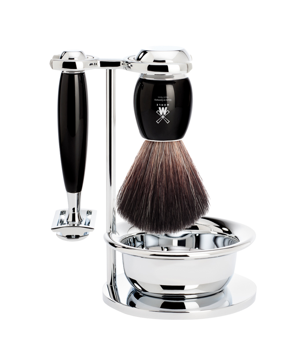 Muhle Vivo 4 Piece Shaving Set Black Resin