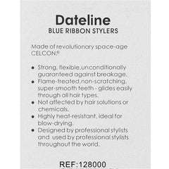 Dateline Professional Blue Celcon 201 Plastic Teasing Comb - 20cm