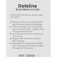 Dateline Professional Celcon 3832 Detangling Basin Comb - 20cm