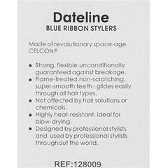 Dateline Professional Blue Celcon 3839 Metal Teasing Comb - 21cm