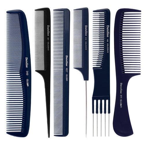 Dateline Professional Blue Celcon 3839 Metal Teasing Comb - 21cm