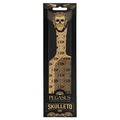 Pegasus Skulleto 514A Flattopper Barber Comb Gold