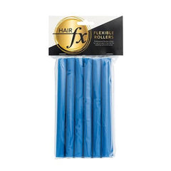 Hair FX Medium Flexible Rollers - Blue, 12pk